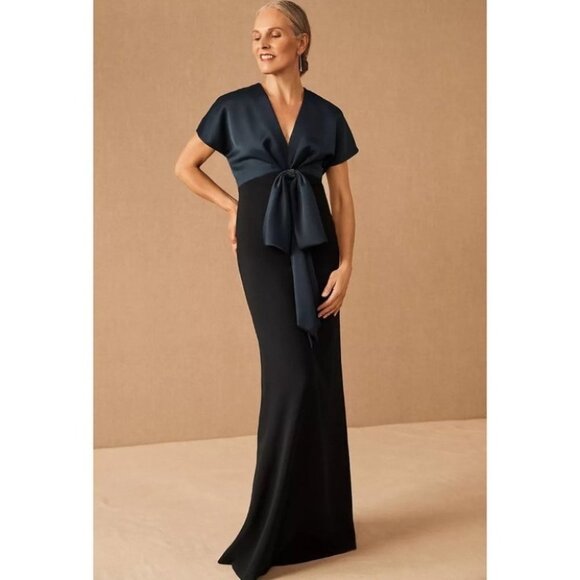 NWT Sachin & Babi Laurana Dress Maxi BHLDN Anthropologie MOB Wedding Navy Black - Picture 1 of 15